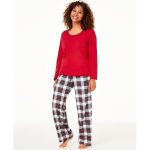 allbrand365 designer Matching Womens Mix It Stewart Plaid Pajama Set